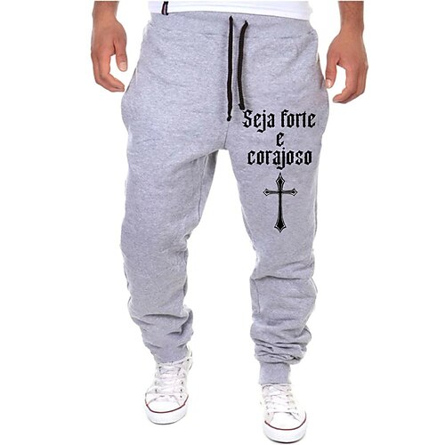 Men's Sweatpants Joggers Trousers Drawstring Elastic Waist Print Letter Graphic Prints Comfort Sports Outdoor Casual Daily Cotton Blend Streetwear Stylish Gray White Micro-elastic
Men's Sweatpants Joggers Trousers Drawstring Elastic Waist Print Letter Graphic Prints Comfort Sports Outdoor Casual Daily Cotton Blend Streetwear Stylish Gray White Micro-elastic