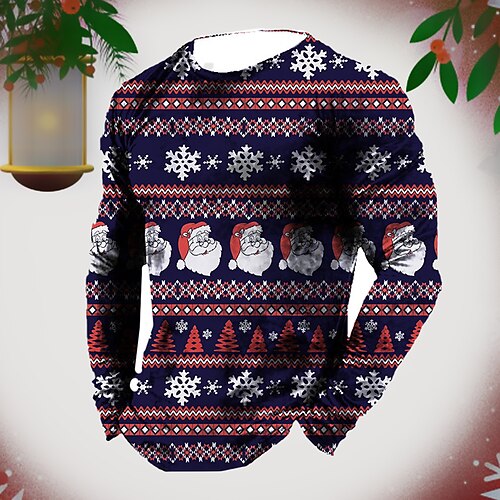 Men's T shirt Tee Santa Claus Graphic Prints Crew Neck Green Blue Purple Light Green Red 3D Print Outdoor Christmas Long Sleeve Print Clothing Apparel Basic Sports Designer Casual
Men's T shirt Tee Santa Claus Graphic Prints Crew Neck Green Blue Purple Light Green Red 3D Print Outdoor Christmas Long Sleeve Print Clothing Apparel Basic Sports Designer Casual