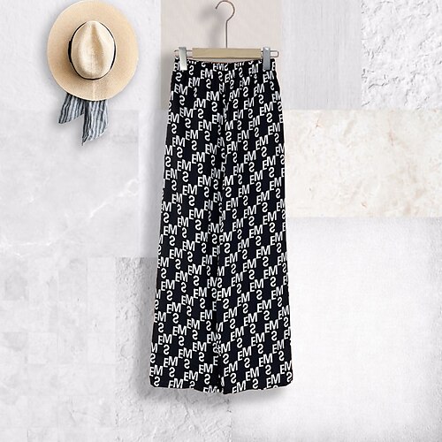 Women's Straight Random Pattern Black Casual Chino Vacation Casual Daily Full Length Comfy Letter XS S M L XL
Women's Straight Random Pattern Black Casual Chino Vacation Casual Daily Full Length Comfy Letter XS S M L XL