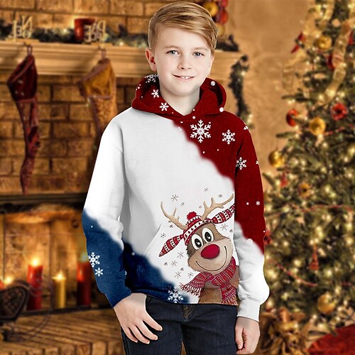 Kids Boys Christmas Hoodie Pullover Letter Elk Christmas Tree Long Sleeve Pocket Children Top Christmas Gifts Hoodie Fashion Adorable Blue Wine White Winter 3-12 Years
Kids Boys Christmas Hoodie Pullover Letter Elk Christmas Tree Long Sleeve Pocket Children Top Christmas Gifts Hoodie Fashion Adorable Blue Wine White Winter 3-12 Years