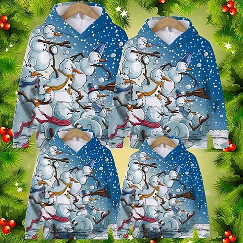 Family Christmas Hoodie Graphic Snowman Outdoor Crewneck Multicolor Long Sleeve Cute Matching Outfits
Family Christmas Hoodie Graphic Snowman Outdoor Crewneck Multicolor Long Sleeve Cute Matching Outfits