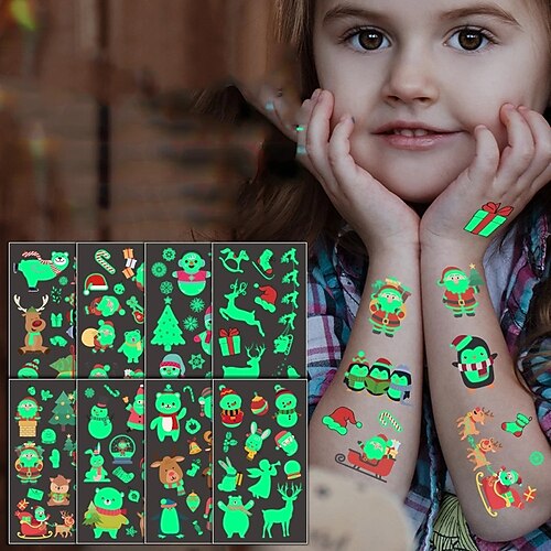 10PCS New Christmas Tattoo Sticker Cartoon Christmas Luminous Child Tattoo Sticker New Year Party Temporary Tattoo Sticker
10PCS New Christmas Tattoo Sticker Cartoon Christmas Luminous Child Tattoo Sticker New Year Party Temporary Tattoo Sticker