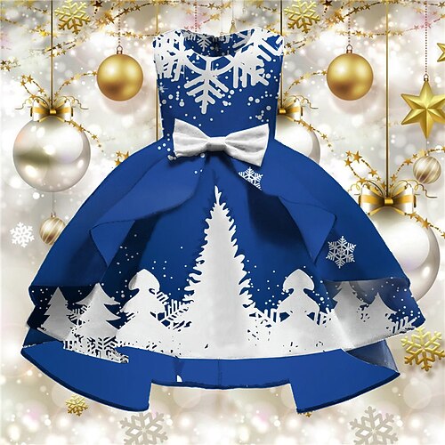 Kids Girls' Christmas Dress Christmas Tree Swing Dress Knee-length Dress Christmas Gifts Ruffle Crew Neck Sleeveless Elegant Dress 3-10 Years Winter Blue
Kids Girls' Christmas Dress Christmas Tree Swing Dress Knee-length Dress Christmas Gifts Ruffle Crew Neck Sleeveless Elegant Dress 3-10 Years Winter Blue