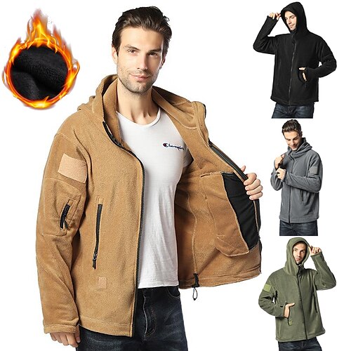 Men's Hiking Sweatshirt Military Tactical Jacket Hiking Fleece Jacket Winter Outdoor Thermal Warm Fleece Lining Windproof Breathable Outerwear Windbreaker Trench Coat Hunting Ski / Snowboard Fishing
Men's Hiking Sweatshirt Military Tactical Jacket Hiking Fleece Jacket Winter Outdoor Thermal Warm Fleece Lining Windproof Breathable Outerwear Windbreaker Trench Coat Hunting Ski / Snowboard Fishing