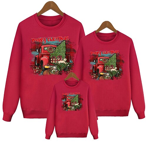 Family Christmas Sweatshirt Graphic Letter Casual Black Red Gray Long Sleeve Daily Matching Outfits
Family Christmas Sweatshirt Graphic Letter Casual Black Red Gray Long Sleeve Daily Matching Outfits