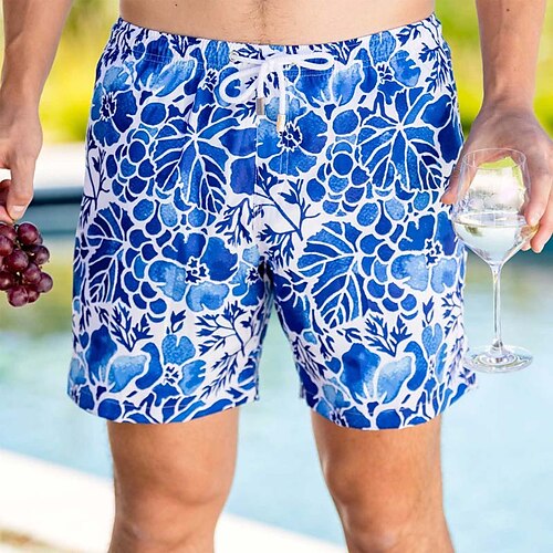Men's Swim Shorts Swim Trunks Board Shorts Drawstring Elastic Waist Stripe Print Flower / Floral Comfort Breathable Casual Daily Beach Fashion Streetwear Blue Pink Micro-elastic
Men's Swim Shorts Swim Trunks Board Shorts Drawstring Elastic Waist Stripe Print Flower / Floral Comfort Breathable Casual Daily Beach Fashion Streetwear Blue Pink Micro-elastic
