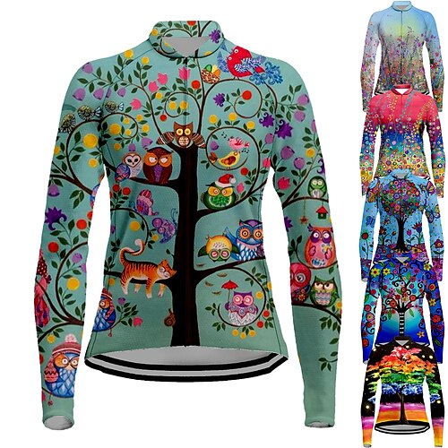 21Grams Women's Cycling Jersey Long Sleeve Bike Top with 3 Rear Pockets Mountain Bike MTB Road Bike Cycling Breathable Quick Dry Moisture Wicking Reflective Strips Black Green Purple Animal Floral
21Grams Women's Cycling Jersey Long Sleeve Bike Top with 3 Rear Pockets Mountain Bike MTB Road Bike Cycling Breathable Quick Dry Moisture Wicking Reflective Strips Black Green Purple Animal Floral