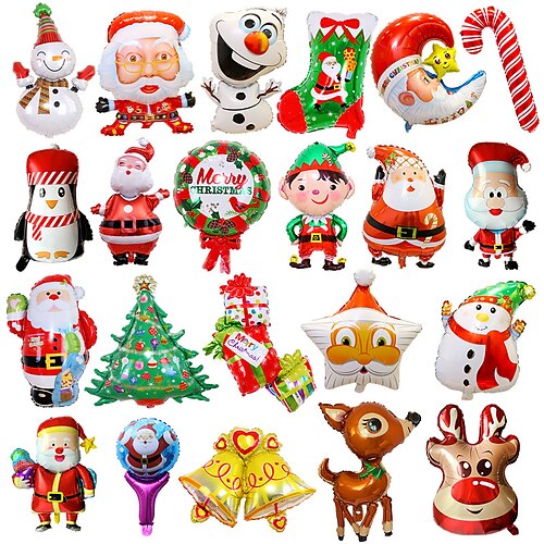 2 Pcs Christmas Balloon Christmas Decorative Old Man Snowman Aluminum Film Balloon Christmas Tree Crutches Bell Snowflake Balloon
2 Pcs Christmas Balloon Christmas Decorative Old Man Snowman Aluminum Film Balloon Christmas Tree Crutches Bell Snowflake Balloon