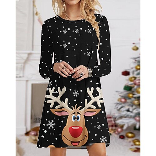 Women's Casual Dress T Shirt Dress Tee Dress Shift Dress Mini Dress Black Long Sleeve Animal Pocket Winter Fall Spring V Neck Fashion Christmas Daily 2022 S M L XL XXL 3XL
Women's Casual Dress T Shirt Dress Tee Dress Shift Dress Mini Dress Black Long Sleeve Animal Pocket Winter Fall Spring V Neck Fashion Christmas Daily 2022 S M L XL XXL 3XL