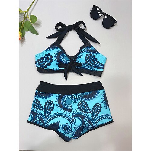 Dame Badetøj Bikini 2 stk Plusstørrelser badedragt Åben Ryg Printer Blomstret Sort Blå Grime V-strop Badedragter Sexet Ferie Mode
Dame Badetøj Bikini 2 stk Plusstørrelser badedragt Åben Ryg Printer Blomstret Sort Blå Grime V-strop Badedragter Sexet Ferie Mode