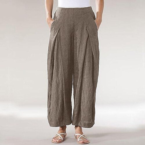 Per donna A zampa Pantaloni cascante Misto cotone e lino Nero Cachi Blu scuro Classico Sportivo Giornaliero Per uscire Media elasticità Liscio S M L XL 2XL
Per donna A zampa Pantaloni cascante Misto cotone e lino Nero Cachi Blu scuro Classico Sportivo Giornaliero Per uscire Media elasticità Liscio S M L XL 2XL