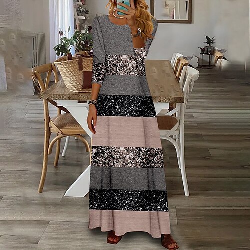 Women's Casual Dress Swing Dress Maxi long Dress Black Pink Long Sleeve Striped Pocket Winter Fall Spring Crew Neck Fashion Daily Weekend 2022 S M L XL XXL 3XL
Women's Casual Dress Swing Dress Maxi long Dress Black Pink Long Sleeve Striped Pocket Winter Fall Spring Crew Neck Fashion Daily Weekend 2022 S M L XL XXL 3XL