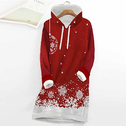 Women's Christmas Hoodie Dress Shift Dress Mini Dress Black Blue Wine Long Sleeve Santa Claus Print Fall Spring Hooded Fashion Christmas Daily Date Loose Fit 2022 S M L XL XXL 3XL
Women's Christmas Hoodie Dress Shift Dress Mini Dress Black Blue Wine Long Sleeve Santa Claus Print Fall Spring Hooded Fashion Christmas Daily Date Loose Fit 2022 S M L XL XXL 3XL