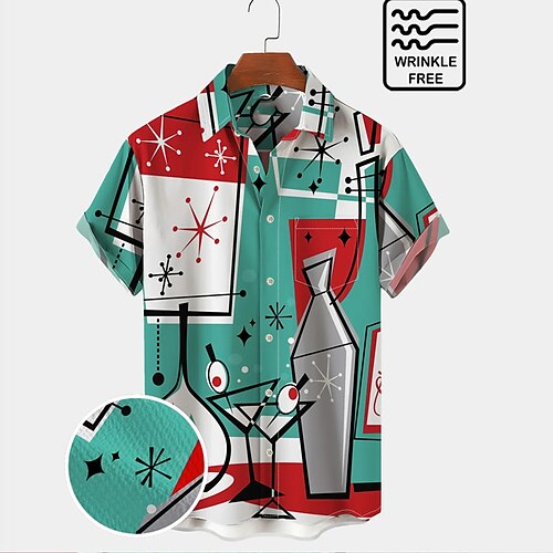 Men's Shirt Aloha Shirt Graphic Prints Wine Glass Turndown Green 3D Print Outdoor Street Short Sleeves Button-Down Print Clothing Apparel Tropical Fashion Casual Hawaiian
Men's Shirt Aloha Shirt Graphic Prints Wine Glass Turndown Green 3D Print Outdoor Street Short Sleeves Button-Down Print Clothing Apparel Tropical Fashion Casual Hawaiian
