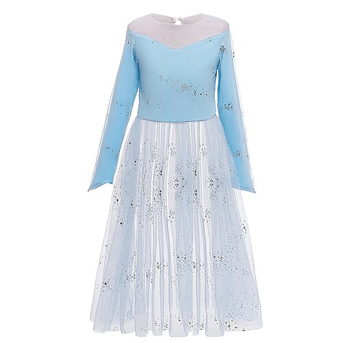 Frozen Elsa Kids Girls' Dress Solid Color Lace Dress Dress Party Crew Neck Long Sleeve Adorable Dress 3-12 Years Winter Blue
Frozen Elsa Kids Girls' Dress Solid Color Lace Dress Dress Party Crew Neck Long Sleeve Adorable Dress 3-12 Years Winter Blue