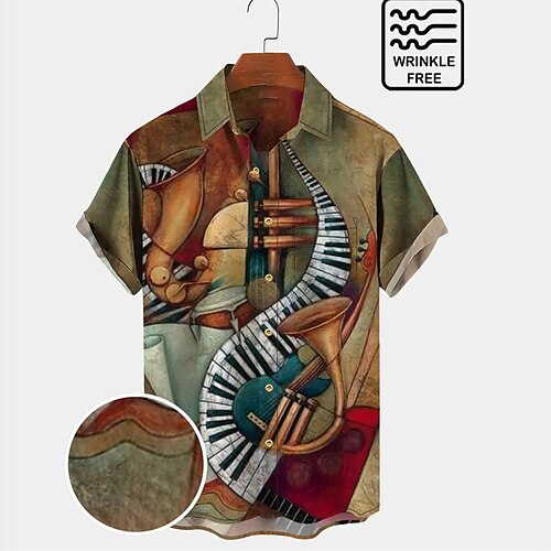 Homens Camisa Social Estampas Abstratas Instrumento Musical Aberto para a Lateral Verde Impressão 3D Ao ar livre Rua Manga Curta Botão para baixo Imprimir Roupa Moda Designer Casual Respirável
Homens Camisa Social Estampas Abstratas Instrumento Musical Aberto para a Lateral Verde Impressão 3D Ao ar livre Rua Manga Curta Botão para baixo Imprimir Roupa Moda Designer Casual Respirável