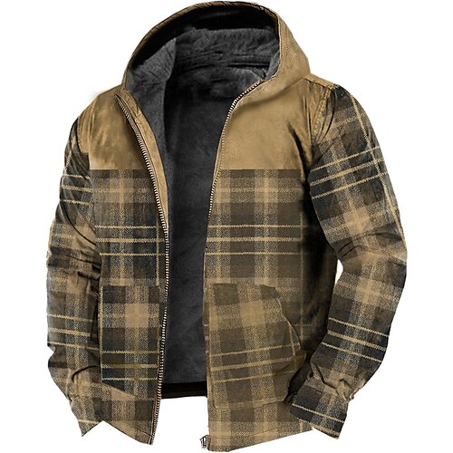 Men's Full Zip Hoodie Jacket Brown Hooded Plaid Checkered Graphic Prints Zipper Print Sports Outdoor Daily Sports 3D Print Fleece Streetwear Designer Casual Winter Clothing Apparel Hoodies
Men's Full Zip Hoodie Jacket Brown Hooded Plaid Checkered Graphic Prints Zipper Print Sports Outdoor Daily Sports 3D Print Fleece Streetwear Designer Casual Winter Clothing Apparel Hoodies