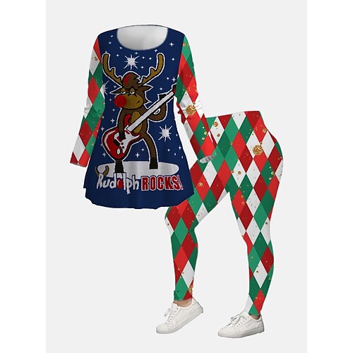 Women's Plus Size Ugly Christmas Set Graphic Print Long Sleeve V Neck Casual Festival Vacation Polyester Winter Fall Blue
Women's Plus Size Ugly Christmas Set Graphic Print Long Sleeve V Neck Casual Festival Vacation Polyester Winter Fall Blue