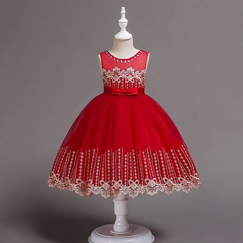Kids Girls' Party Dress Graphic Party Dress Knee-length Dress Performance Embroidered Sleeveless Elegant Dress 3-13 Years Winter Blue Purple Red
Kids Girls' Party Dress Graphic Party Dress Knee-length Dress Performance Embroidered Sleeveless Elegant Dress 3-13 Years Winter Blue Purple Red
