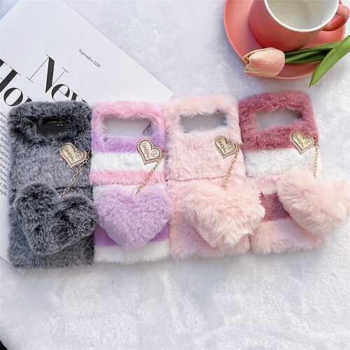 Phone Case For Samsung Galaxy Flip Z Flip 4 Z Flip 3 Flip Full Body Protective Dustproof Heart Plush Plush PC
Phone Case For Samsung Galaxy Flip Z Flip 4 Z Flip 3 Flip Full Body Protective Dustproof Heart Plush Plush PC