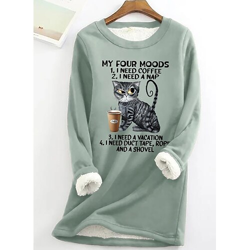 Women's Plus Size Tops Blouse Cat Long Sleeve Round Neck Casual Daily Vacation Polyester Winter Fall Green
Women's Plus Size Tops Blouse Cat Long Sleeve Round Neck Casual Daily Vacation Polyester Winter Fall Green
