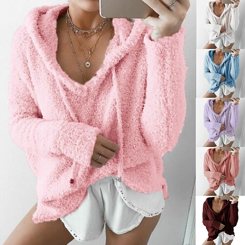 Dame Genser Aktiv Grunnleggende Sherpa Fleece Svart Blå Lilla Helfarge عادي Løstsittende Langermet Fleece S M L XL XXL 3XL
Dame Genser Aktiv Grunnleggende Sherpa Fleece Svart Blå Lilla Helfarge عادي Løstsittende Langermet Fleece S M L XL XXL 3XL