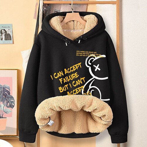 Women's Hoodie Sweatshirt Pullover Sherpa Fleece Teddy Black Orange Gray Graphic Street Hoodie Long Sleeve Fleece M L XL 2XL 3XL 4XL
Women's Hoodie Sweatshirt Pullover Sherpa Fleece Teddy Black Orange Gray Graphic Street Hoodie Long Sleeve Fleece M L XL 2XL 3XL 4XL