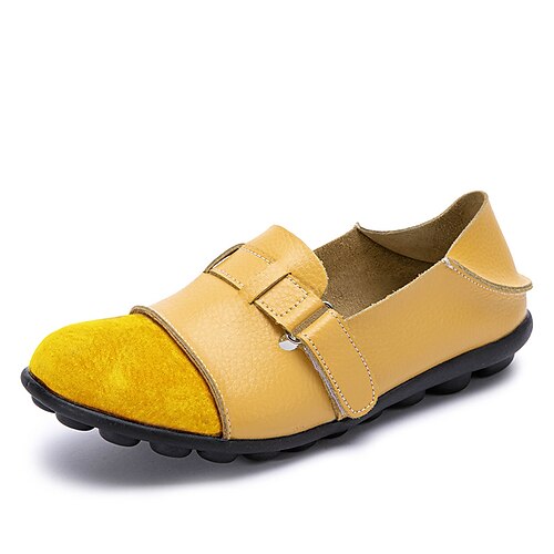 Women's Slip-Ons Daily Booties Ankle Boots Flat Heel Round Toe Casual Leather Magic Tape Solid Color Black Green Yellow
Women's Slip-Ons Daily Booties Ankle Boots Flat Heel Round Toe Casual Leather Magic Tape Solid Color Black Green Yellow
