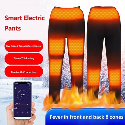 Winter Heated Pants Temperature Adjustable Warm Pants Unisex Winter Warm Long Pants With Elastic Waist Outdoor Sportswear
Winter Heated Pants Temperature Adjustable Warm Pants Unisex Winter Warm Long Pants With Elastic Waist Outdoor Sportswear