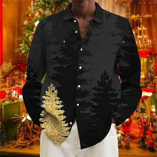 Men's Shirt Tree Graphic Prints Turndown Green Black 3D Print Christmas Street Long Sleeve Button-Down Print Clothing Apparel Fashion Designer Casual Soft
Men's Shirt Tree Graphic Prints Turndown Green Black 3D Print Christmas Street Long Sleeve Button-Down Print Clothing Apparel Fashion Designer Casual Soft