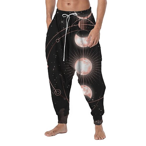 Men's Joggers Trousers Beach Pants Baggy Harem Pants Drawstring Elastic Waist 3D Print Galaxy Graphic Prints Comfort Soft Casual Daily Holiday Boho Hippie Black Gray Micro-elastic
Men's Joggers Trousers Beach Pants Baggy Harem Pants Drawstring Elastic Waist 3D Print Galaxy Graphic Prints Comfort Soft Casual Daily Holiday Boho Hippie Black Gray Micro-elastic