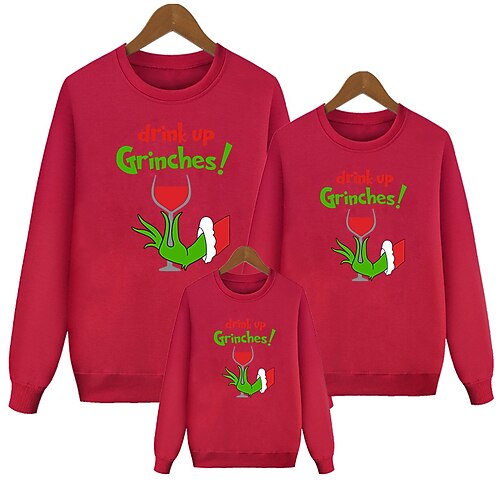 Family Christmas Sweatshirt Graphic Letter Casual Black Red Gray Long Sleeve Daily Matching Outfits
Family Christmas Sweatshirt Graphic Letter Casual Black Red Gray Long Sleeve Daily Matching Outfits