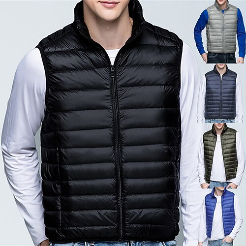 Men's Down Vest Windproof Warm Casual Hiking Solid / Plain Color Outerwear Clothing Apparel Black Dark Green Burgundy
Men's Down Vest Windproof Warm Casual Hiking Solid / Plain Color Outerwear Clothing Apparel Black Dark Green Burgundy