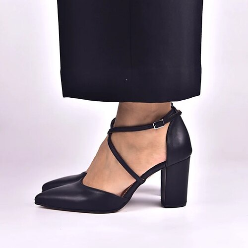 Women's Heels Work Daily Chunky Heel Pointed Toe Elegant Minimalism Faux Leather Buckle Solid Color Black
Women's Heels Work Daily Chunky Heel Pointed Toe Elegant Minimalism Faux Leather Buckle Solid Color Black