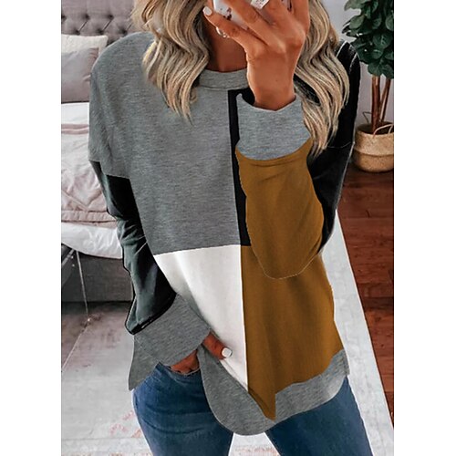 Per donna Felpa Maglione Essenziale Rosso Blu Cachi Color Block Strada Rotonda Manica lunga
Per donna Felpa Maglione Essenziale Rosso Blu Cachi Color Block Strada Rotonda Manica lunga
