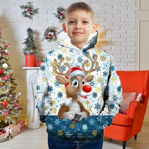 Kids Boys Ugly Christmas Hoodie Pullover Graphic Elk Long Sleeve Pocket Children Top Outdoor Hoodie Fashion Cute Multicolor Winter 7-13 Years
Kids Boys Ugly Christmas Hoodie Pullover Graphic Elk Long Sleeve Pocket Children Top Outdoor Hoodie Fashion Cute Multicolor Winter 7-13 Years