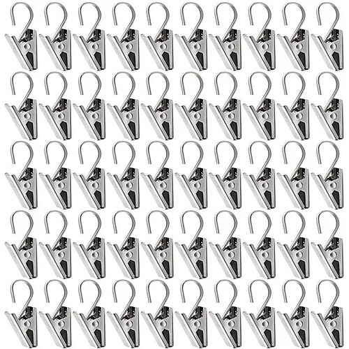 20PCS Stainless Steel Curtain Clips with Hook for Curtain, Photos, Home Decoration Outdoor Christmas Party Wire Holder
20PCS Stainless Steel Curtain Clips with Hook for Curtain, Photos, Home Decoration Outdoor Christmas Party Wire Holder