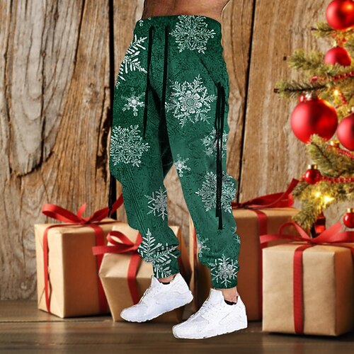 Men's Christmas Pants Sweatpants Joggers Trousers Drawstring Elastic Waist 3D Print Graphic Prints Comfort Sports Outdoor Casual Daily Cotton Blend Streetwear Designer Green Red Micro-elastic
Men's Christmas Pants Sweatpants Joggers Trousers Drawstring Elastic Waist 3D Print Graphic Prints Comfort Sports Outdoor Casual Daily Cotton Blend Streetwear Designer Green Red Micro-elastic