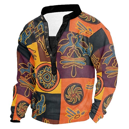 Men's Sweatshirt Brown Standing Collar Henley Colorful 3D Print Casual 3D Print 3D Print Casual Spring Fall & Winter Clothing Apparel Hoodies Sweatshirts
Men's Sweatshirt Brown Standing Collar Henley Colorful 3D Print Casual 3D Print 3D Print Casual Spring Fall & Winter Clothing Apparel Hoodies Sweatshirts