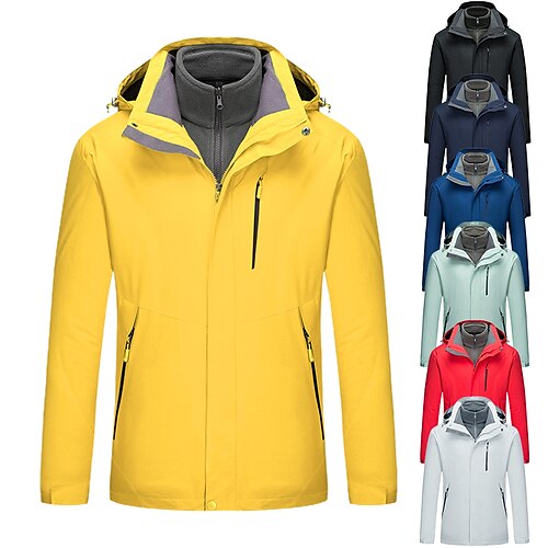 Men's Women's Hiking 3-in-1 Jackets Ski Jacket Waterproof Hiking Jacket Fleece Winter Outdoor Thermal Warm Waterproof Windproof Fleece Lining Outerwear Trench Coat Top Hunting Ski / Snowboard Fishing
Men's Women's Hiking 3-in-1 Jackets Ski Jacket Waterproof Hiking Jacket Fleece Winter Outdoor Thermal Warm Waterproof Windproof Fleece Lining Outerwear Trench Coat Top Hunting Ski / Snowboard Fishing