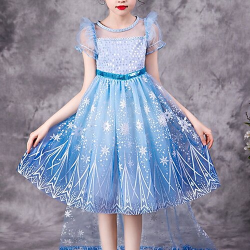 Frozen Elsa Kids Girls' Dress Solid Color A Line Dress Dress Performance Crew Neck Long Sleeve Princess Dress 3-10 Years Winter Light Blue
Frozen Elsa Kids Girls' Dress Solid Color A Line Dress Dress Performance Crew Neck Long Sleeve Princess Dress 3-10 Years Winter Light Blue