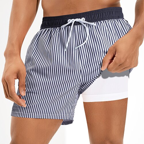 Men's Swim Shorts Swim Trunks Board Shorts Pocket Drawstring Elastic Waist Stripe Comfort Breathable Short Casual Daily Holiday Classic Style Casual / Sporty White & Blue ArmyGreen Micro-elastic
Men's Swim Shorts Swim Trunks Board Shorts Pocket Drawstring Elastic Waist Stripe Comfort Breathable Short Casual Daily Holiday Classic Style Casual / Sporty White & Blue ArmyGreen Micro-elastic