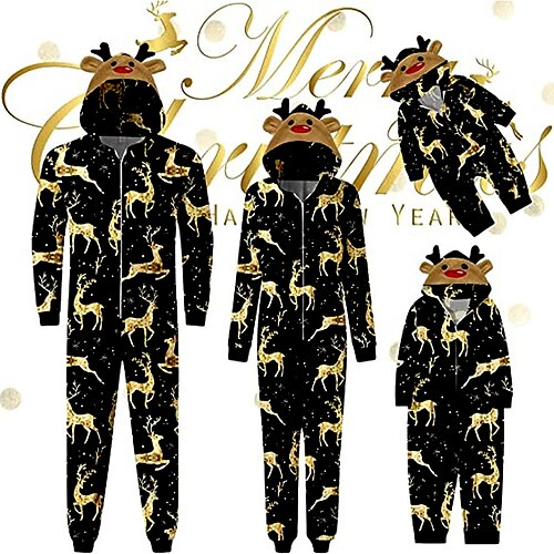 Christmas Pajamas Family Elk Home Black Long Sleeve Adorable Matching Outfits
Christmas Pajamas Family Elk Home Black Long Sleeve Adorable Matching Outfits