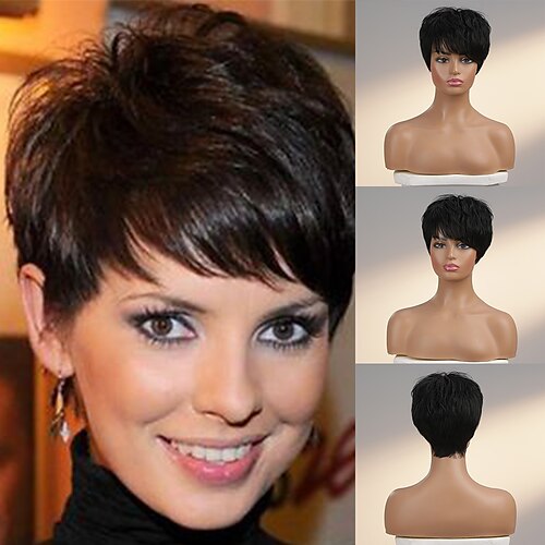 Miscela di capelli umani Parrucca Corto Diritto naturale Taglio corto spettinato Parte laterale Taglio scalato Taglio asimmetrico Marrone Cosplay Bigodino e piastra per capelli Attaccatura dei
Miscela di capelli umani Parrucca Corto Diritto naturale Taglio corto spettinato Parte laterale Taglio scalato Taglio asimmetrico Marrone Cosplay Bigodino e piastra per capelli Attaccatura dei