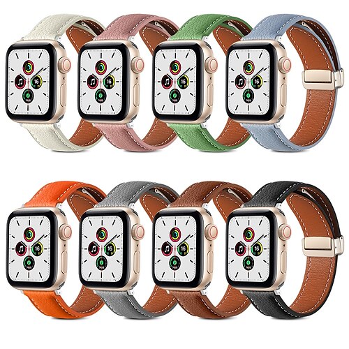 1PC Smart Watch Band Compatible with Apple iWatch Apple Watch Ultra 49mm Series 8/7/6/5/4/3/2/1 / SE Leather Loop for iWatch Smartwatch Strap Wristband Genuine Leather Adjustable Breathable Shockproof
1PC Smart Watch Band Compatible with Apple iWatch Apple Watch Ultra 49mm Series 8/7/6/5/4/3/2/1 / SE Leather Loop for iWatch Smartwatch Strap Wristband Genuine Leather Adjustable Breathable Shockproof