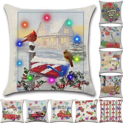 Christmas LED Lights Throw Pillow Cover 1PC Snow House Soft Decorative Square Cushion Pillowcase for Bedroom Livingroom Sofa Couch Chair Superior Quality
Christmas LED Lights Throw Pillow Cover 1PC Snow House Soft Decorative Square Cushion Pillowcase for Bedroom Livingroom Sofa Couch Chair Superior Quality