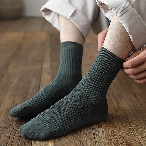 Men's 3 Pairs Socks Dress Socks Crew Socks Casual Socks Fashion Comfort Cotton Solid Colored Medium Winter Light Blue Green Black
Men's 3 Pairs Socks Dress Socks Crew Socks Casual Socks Fashion Comfort Cotton Solid Colored Medium Winter Light Blue Green Black