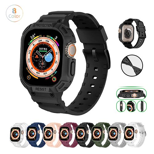 Militær beskyttelse Kompatibel med Apple Watch-klokkereim Vanntett Elastisk Justerbar TPU Erstatningsklokkerem til Series 8
Militær beskyttelse Kompatibel med Apple Watch-klokkereim Vanntett Elastisk Justerbar TPU Erstatningsklokkerem til Series 8