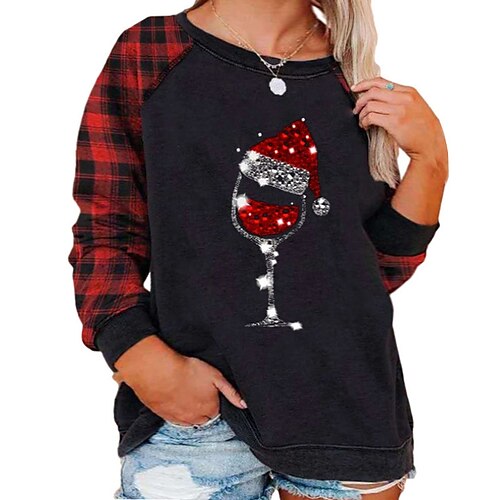 Women's Plus Size Christmas Tops T shirt Tee Plaid Letter Print Long Sleeve Crew Neck Casual Festival Daily Polyester Winter Fall Black Dark Gray
Women's Plus Size Christmas Tops T shirt Tee Plaid Letter Print Long Sleeve Crew Neck Casual Festival Daily Polyester Winter Fall Black Dark Gray