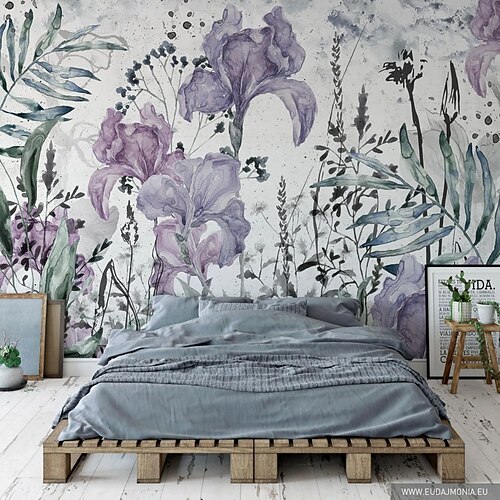 Floral Wallpaper Mural Purple Flowers Wall Covering Sticker Peel and Stick Removable PVC/Vinyl Material Self Adhesive/Adhesive Required Wall Decor for Living Room Kitchen Bathroom
Floral Wallpaper Mural Purple Flowers Wall Covering Sticker Peel and Stick Removable PVC/Vinyl Material Self Adhesive/Adhesive Required Wall Decor for Living Room Kitchen Bathroom